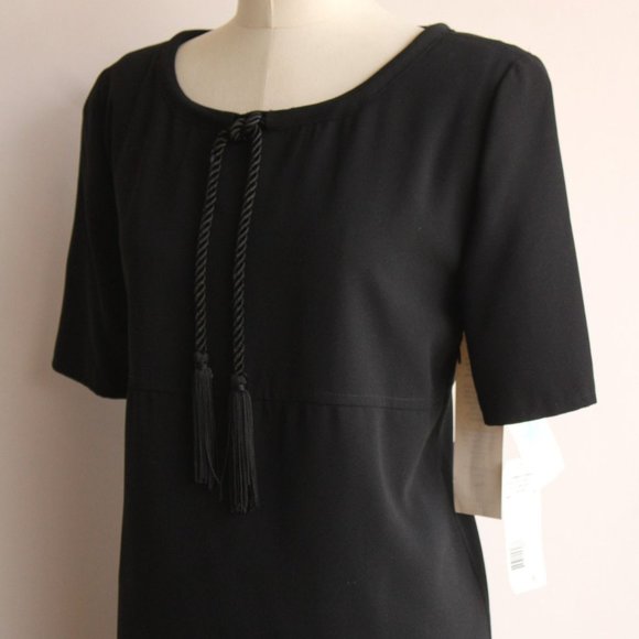 Vintage 1990s Dress, New with Tags Rena Rowan for Saville Black Sheath - Picture 8 of 10